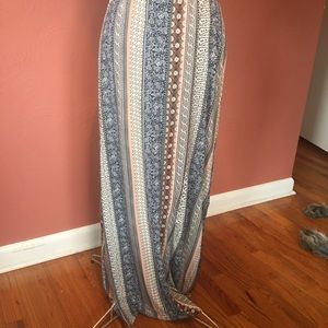 Maxi skirt with paisley stripe